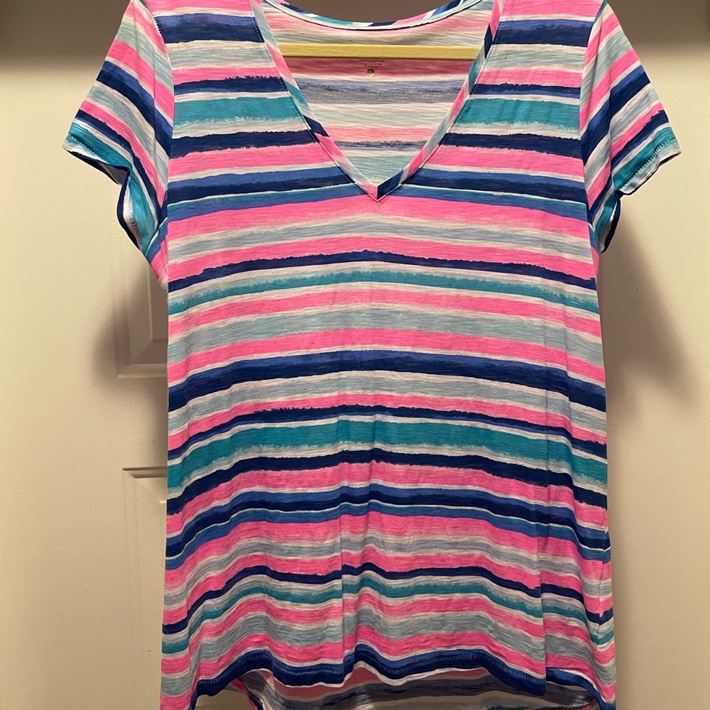 Lilly Pulitzer Etta large sandy shell stripe
